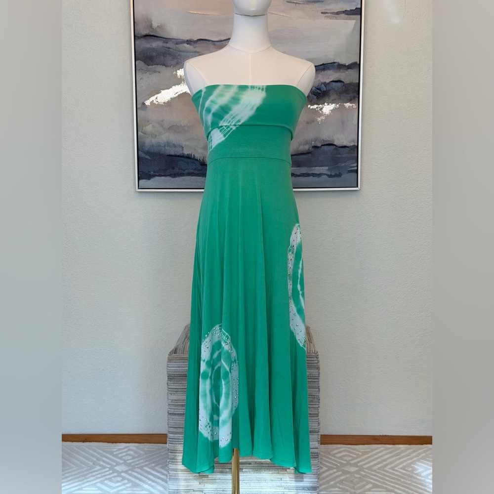 INC Tie-Dye Convertible Dress Strapless Studded Maxi 3-in-1 Summer Party - Picture 5 of 16